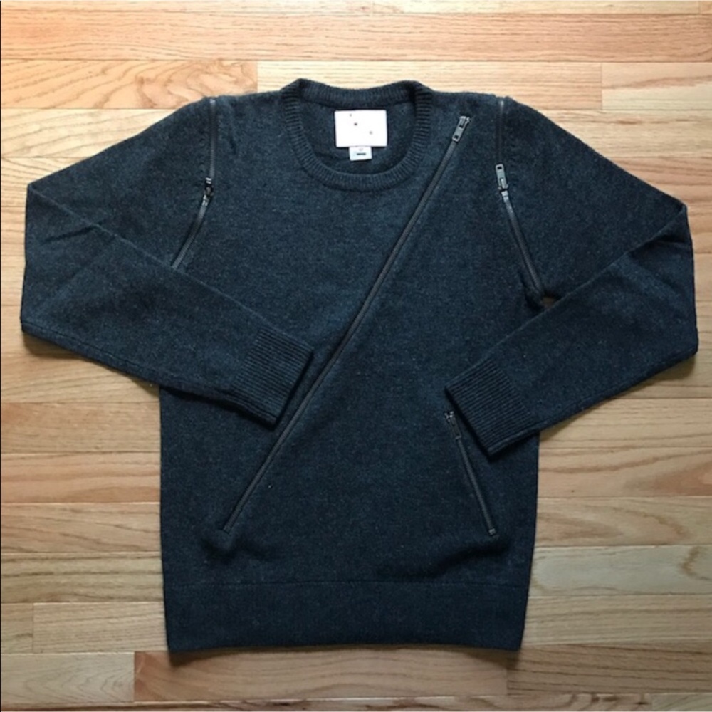 YMC Zip Sleeve Wool Sweater w/ Functional Zippers  - SZ M - La Garconne Purchase